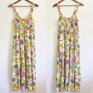 NWT Emma & Michele Yellow Floral Maxi Dress Size Small